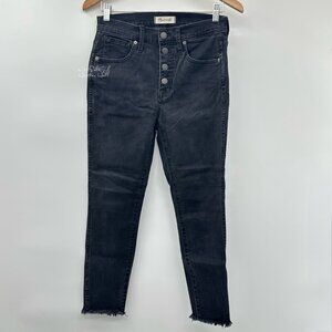 Madewell 10" High-Rise Skinny Black Jeans Size 27